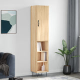 vidaXL Hoge kast 34,5x34x180 cm bewerkt hout wit