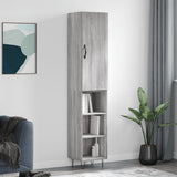 vidaXL Hoge kast 34,5x34x180 cm bewerkt hout wit