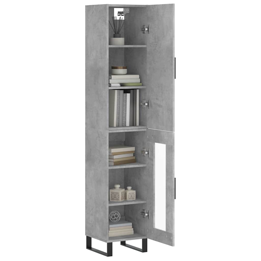 vidaXL Hoge kast 34,5x34x180 cm bewerkt hout wit