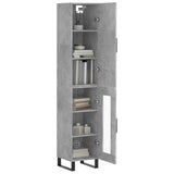 vidaXL Hoge kast 34,5x34x180 cm bewerkt hout wit