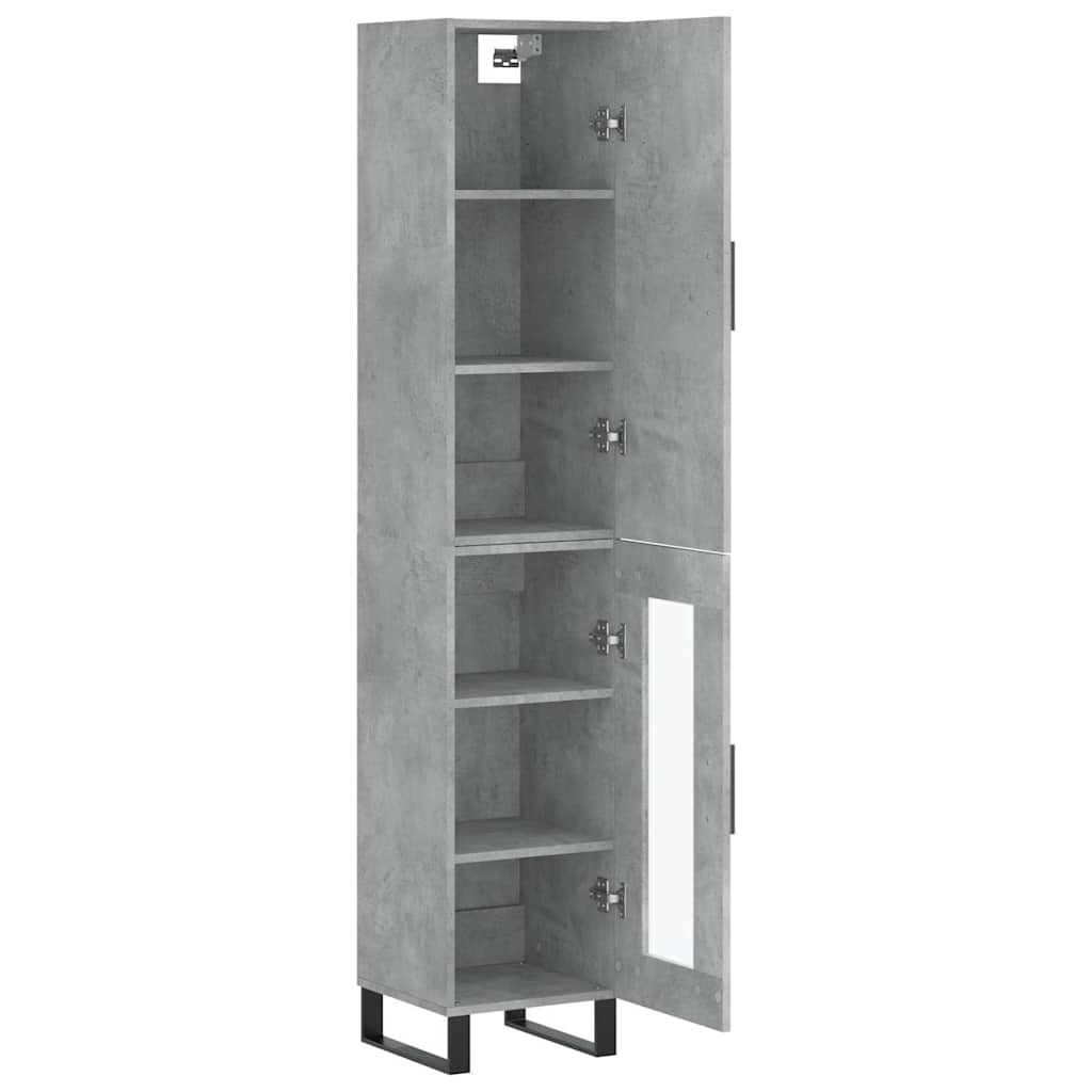 vidaXL Hoge kast 34,5x34x180 cm bewerkt hout wit
