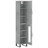 vidaXL Hoge kast 34,5x34x180 cm bewerkt hout wit