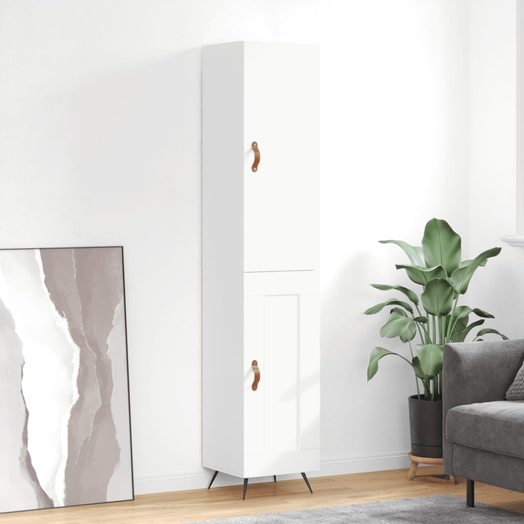 vidaXL Tall cabinet 34.5x34x180 cm engineered wood white