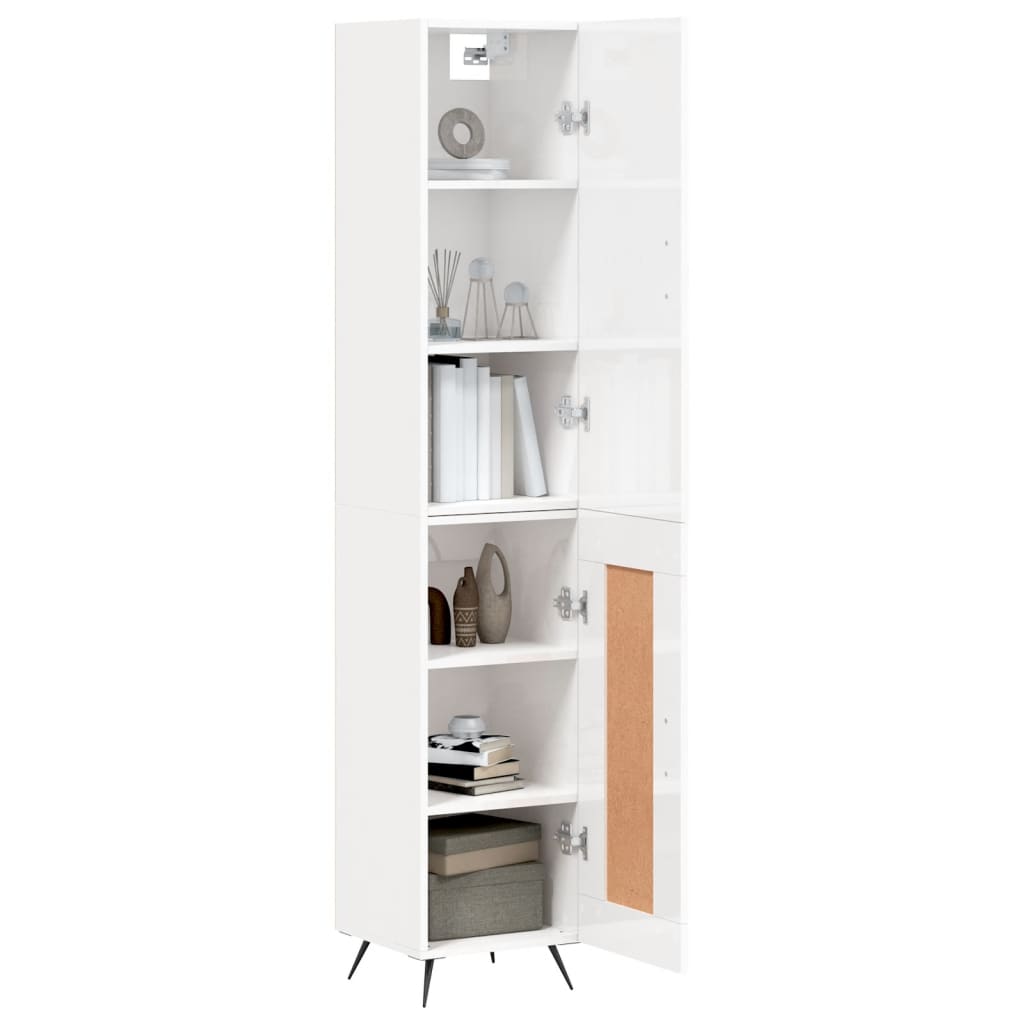 vidaXL Tall cabinet 34.5x34x180 cm engineered wood white
