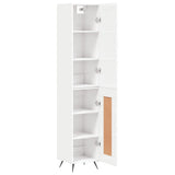 vidaXL Tall cabinet 34.5x34x180 cm engineered wood white