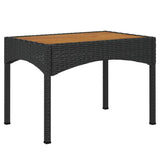 vidaXL Tuinstoelen 2 st verstelbaar met tafel poly rattan grijs