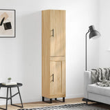 vidaXL Hoge kast 34,5x34x180 cm bewerkt hout wit