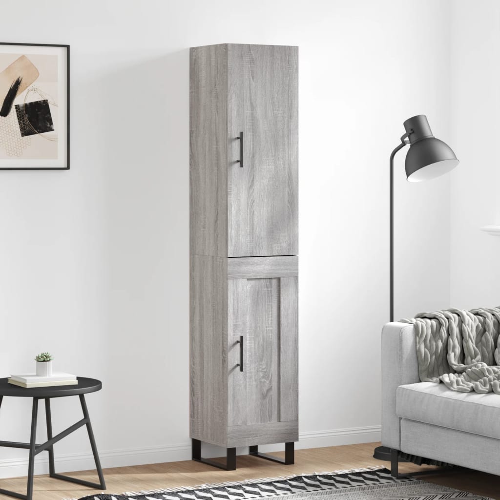 vidaXL Hoge kast 34,5x34x180 cm bewerkt hout wit