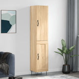vidaXL Hoge kast 34,5x34x180 cm bewerkt hout wit