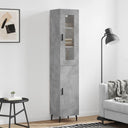vidaXL Hoge kast 34,5x34x180 cm bewerkt hout wit