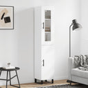 vidaXL Tall cabinet 34.5x34x180 cm engineered wood white
