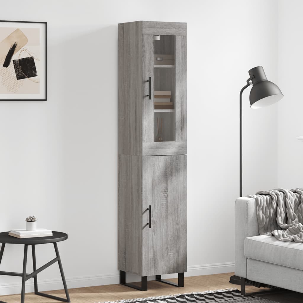 vidaXL Tall cabinet 34.5x34x180 cm engineered wood white