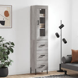 vidaXL Hoge kast 34,5x34x180 cm bewerkt hout wit