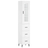 vidaXL Hoge kast 34,5x34x180 cm bewerkt hout wit