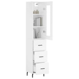 vidaXL Hoge kast 34,5x34x180 cm bewerkt hout wit