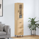 vidaXL Hoge kast 34,5x34x180 cm bewerkt hout wit