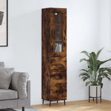 vidaXL Hoge kast 34,5x34x180 cm bewerkt hout wit