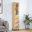 vidaXL Tall cabinet 34.5x34x180 cm engineered wood white
