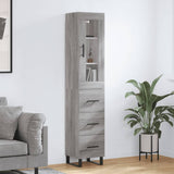 vidaXL Tall cabinet 34.5x34x180 cm engineered wood white