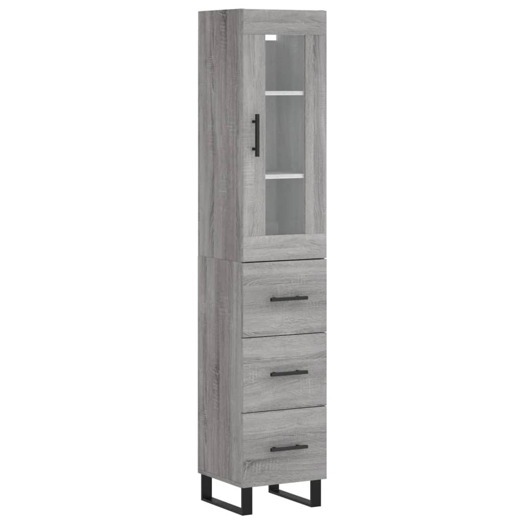 vidaXL Tall cabinet 34.5x34x180 cm engineered wood white