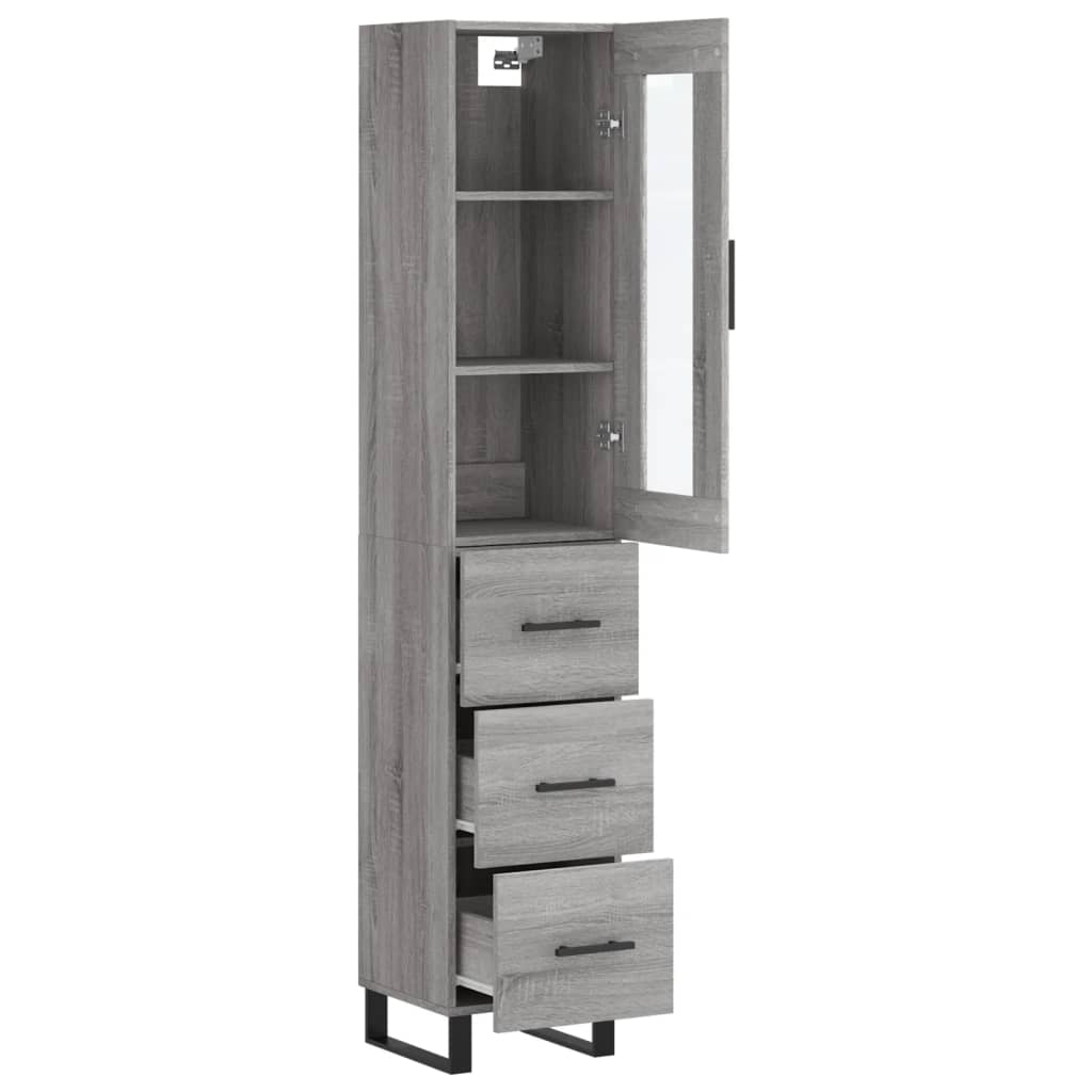 vidaXL Tall cabinet 34.5x34x180 cm engineered wood white