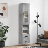 vidaXL Hoge kast 34,5x34x180 cm bewerkt hout wit
