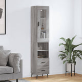 vidaXL Hoge kast 34,5x34x180 cm bewerkt hout wit