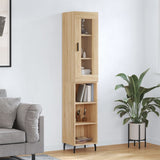 vidaXL Hoge kast 34,5x34x180 cm bewerkt hout wit