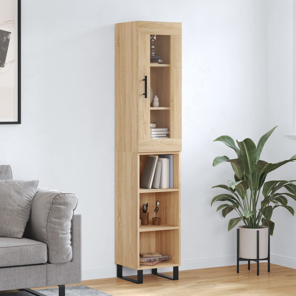 vidaXL Tall cabinet 34.5x34x180 cm engineered wood white