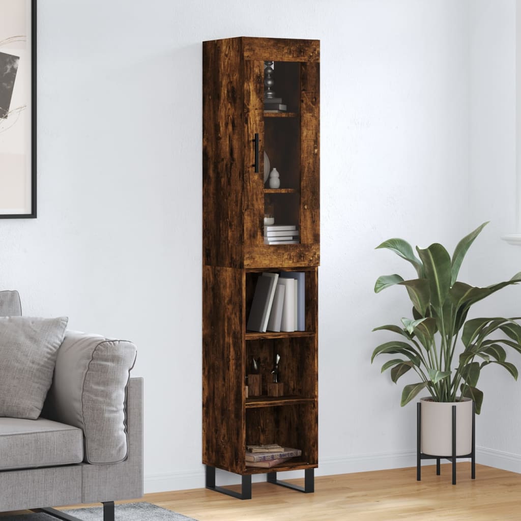 vidaXL Tall cabinet 34.5x34x180 cm engineered wood white