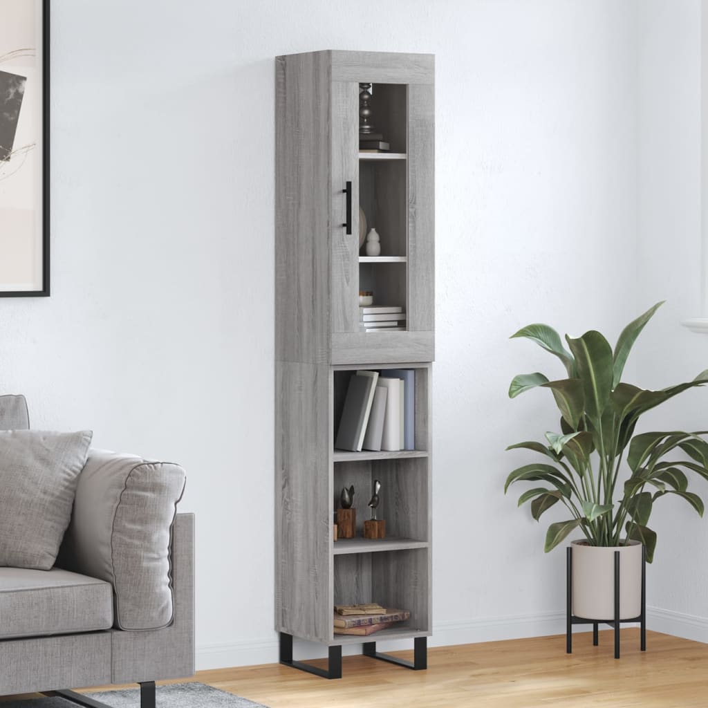 vidaXL Tall cabinet 34.5x34x180 cm engineered wood white