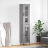 vidaXL Hoge kast 34,5x34x180 cm bewerkt hout wit