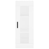 vidaXL Hoge kast 34,5x34x180 cm bewerkt hout wit
