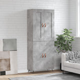 vidaXL Hoge kast 69,5x34x180 cm bewerkt hout betongrijs