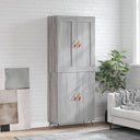 vidaXL Hoge kast 69,5x34x180 cm bewerkt hout betongrijs
