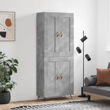 vidaXL Hoge kast 69,5x34x180 cm bewerkt hout betongrijs