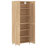 vidaXL Hoge kast 69,5x34x180 cm bewerkt hout betongrijs