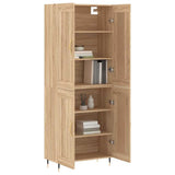 vidaXL Hoge kast 69,5x34x180 cm bewerkt hout betongrijs