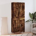 vidaXL Hoge kast 69,5x34x180 cm bewerkt hout betongrijs