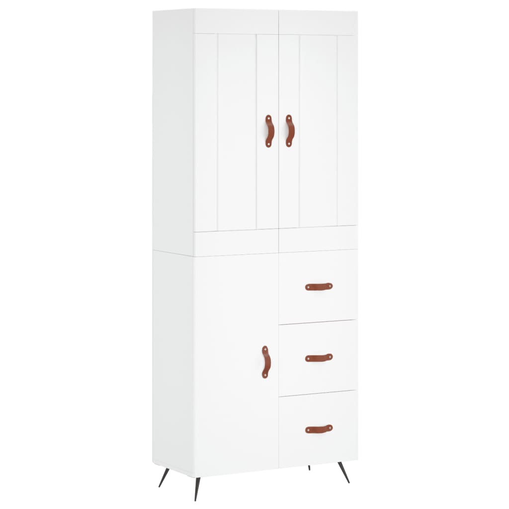 vidaXL Hoge kast 69,5x34x180 cm bewerkt hout betongrijs