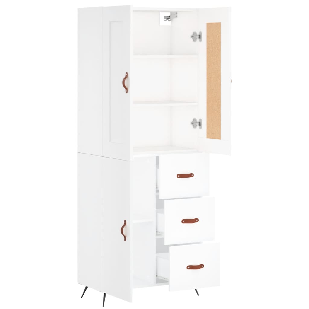 vidaXL Hoge kast 69,5x34x180 cm bewerkt hout betongrijs