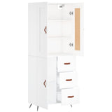 vidaXL Hoge kast 69,5x34x180 cm bewerkt hout betongrijs