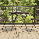 vidaXL Bistro Table Foldable 55x54x71 cm Poly Rattan Black
