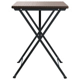 vidaXL Bistro Table Foldable 55x54x71 cm Poly Rattan Black