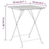 vidaXL Bistro Table Foldable 55x54x71 cm Poly Rattan Black