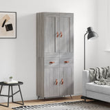 vidaXL Hoge kast 69,5x34x180 cm bewerkt hout betongrijs