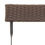 vidaXL Bistroset inklapbaar 3 st poly rattan zwart