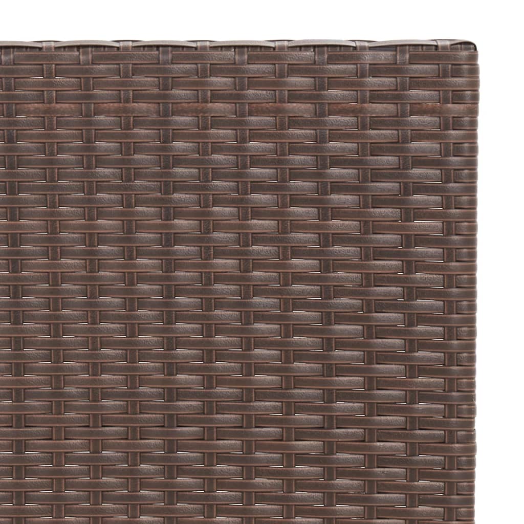 vidaXL Bistroset inklapbaar 3 st poly rattan zwart