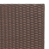 vidaXL Bistroset inklapbaar 3 st poly rattan zwart