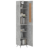 vidaXL Hoge kast 34,5x34x180 cm bewerkt hout wit